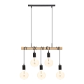 Atmosphera - Luster na sajli JAKE 5xE27/40W/230V borovina