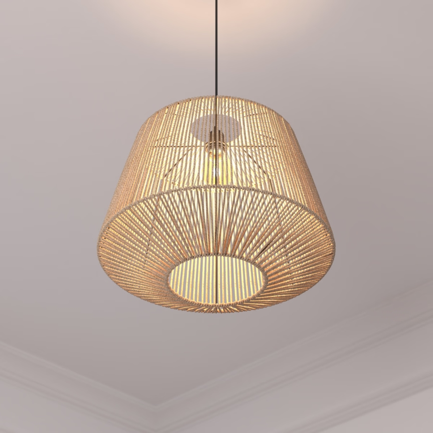 Atmosphera - Luster na sajli JILY 1xE27/40W/230V juta