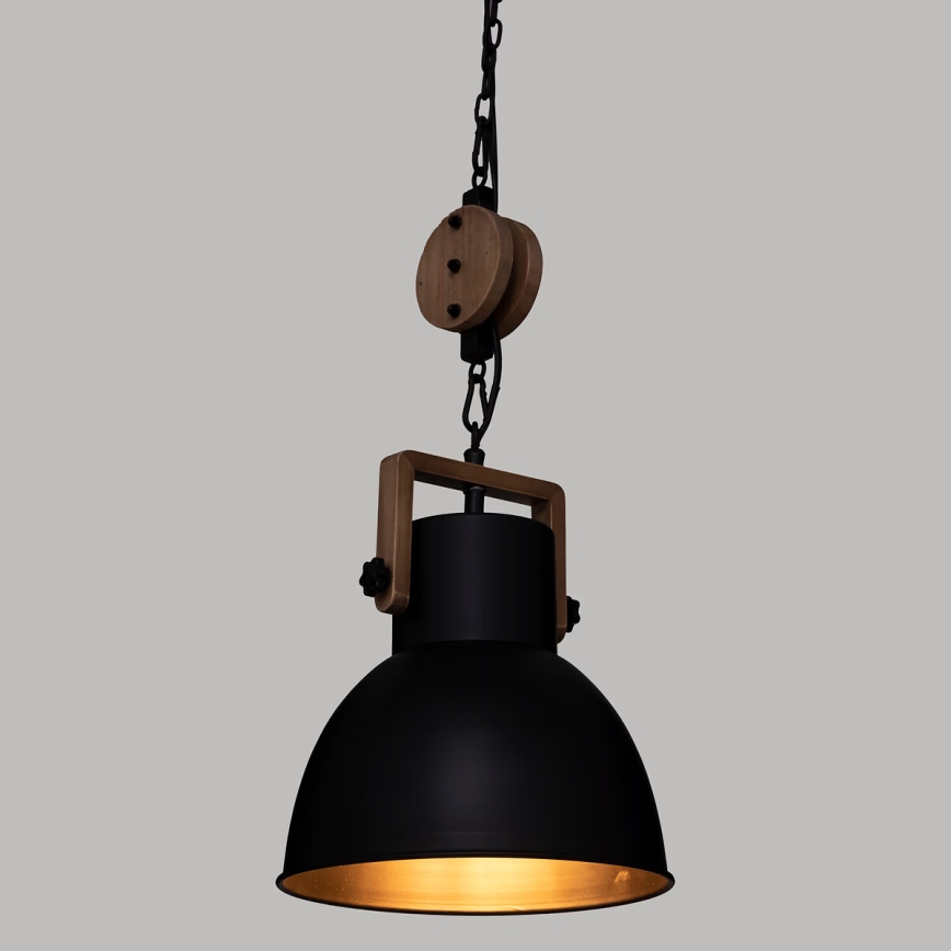 Atmosphera - Luster na sajli SILAS 1xE27/40W/230V borovina