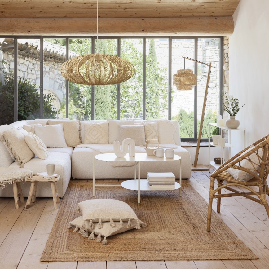 Atmosphera - Podna lampa LIBY 1xE27/40W/230V bambus