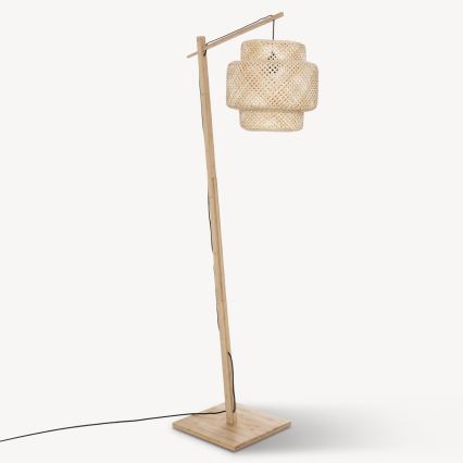 Atmosphera - Podna lampa LIBY 1xE27/40W/230V bambus