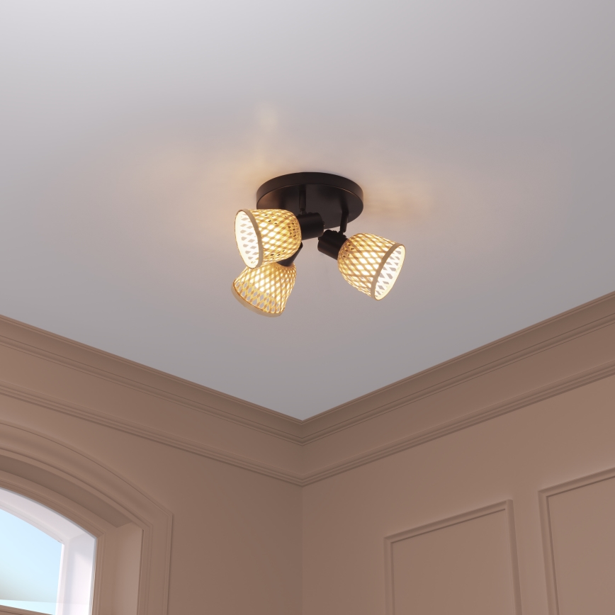 Atmosphera - Spot svetiljka LIO 3xE14/25W/230V bambus