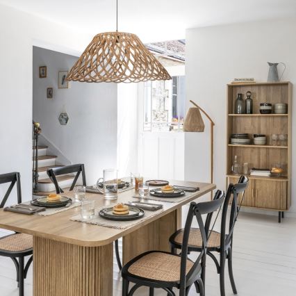 Atmosphera - Stojeća lampa PALM 1xE27/60W/230V bambus/konoplja