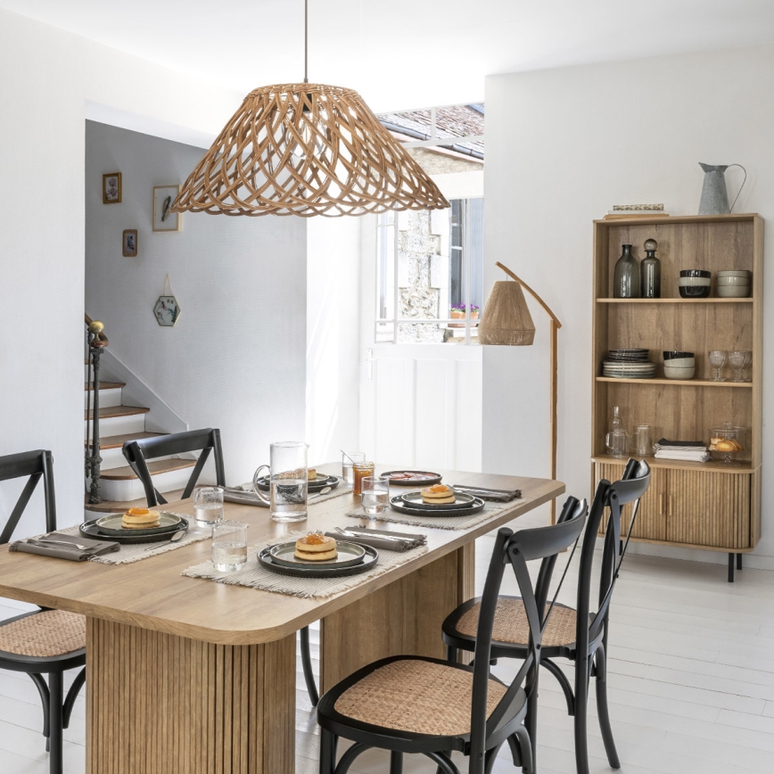 Atmosphera - Stojeća lampa PALM 1xE27/60W/230V bambus/konoplja
