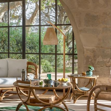 Atmosphera - Stojeća lampa PALM 1xE27/60W/230V bambus/konoplja