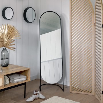 Atmosphera - Stojeće ogledalo JEF 136x39,5 cm crna