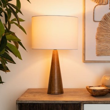 Atmosphera - Stona lampa AINA 1xE27/25W/230V borovina