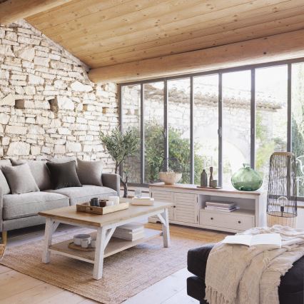 Atmosphera - Stona lampa ANEA 1xE27/40W/230V ratan