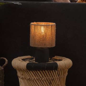 Atmosphera - Stona lampa KOBY 1xE14/40W/230V konoplja/crna