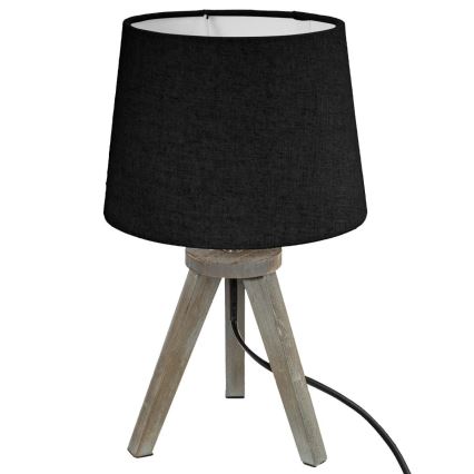 Atmosphera - Stona lampa MINI 1xE14/25W/230V borovina/crna