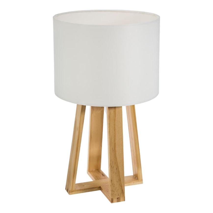 Atmosphera - Stona lampa MOLU 1xE27/25W/230V borovina/bela