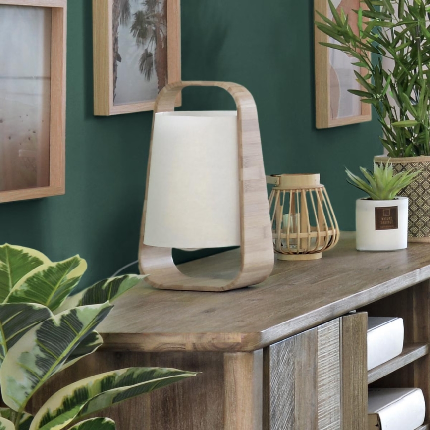 Atmosphera - Stona lampa REX 1xE14/40W/230V bambus