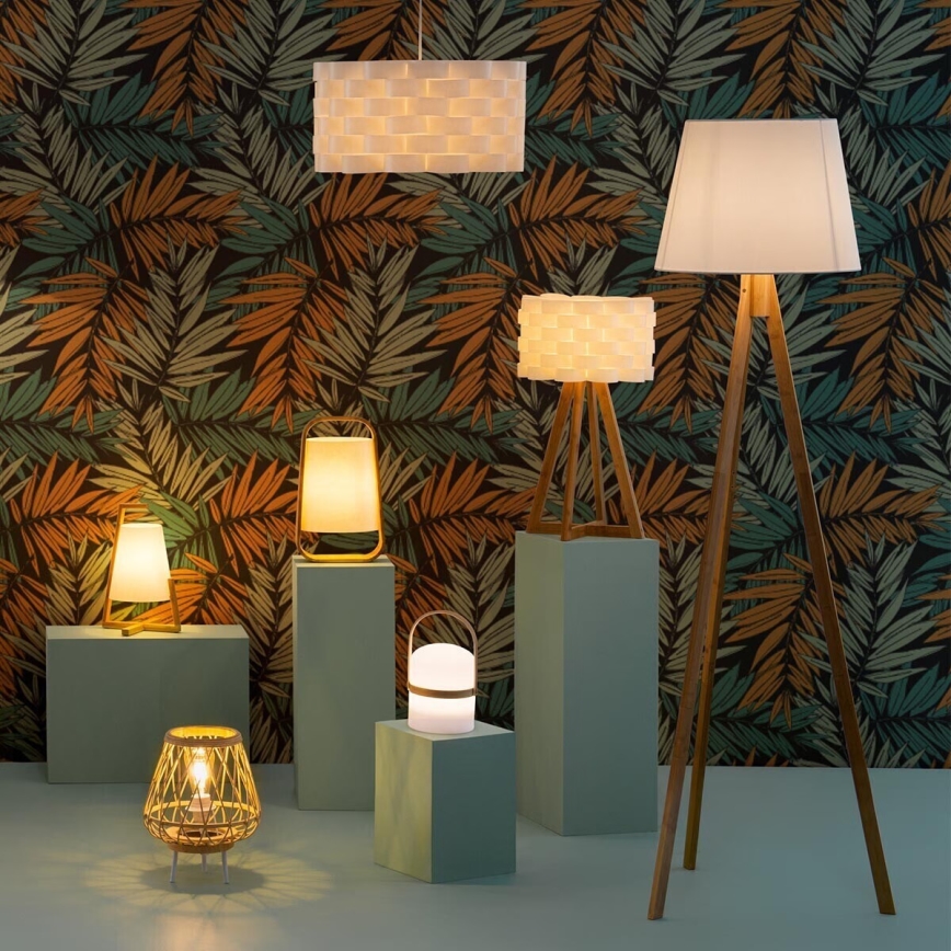 Atmosphera - Stona lampa REX 1xE14/40W/230V bambus