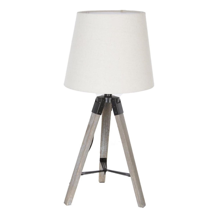 Atmosphera - Stona lampa RUNO 1xE27/25W/230V drvo/bela