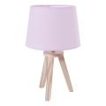 Atmosphera - Stona lampa TRIPOD 1xE14/40W/230V borovina/ružičasta