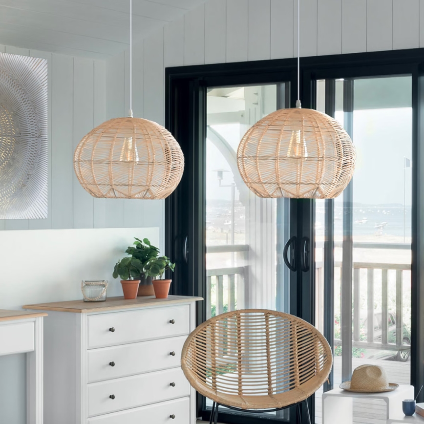Atmosphera - Viseća lampa KITA 1xE27/40W/230V ratan
