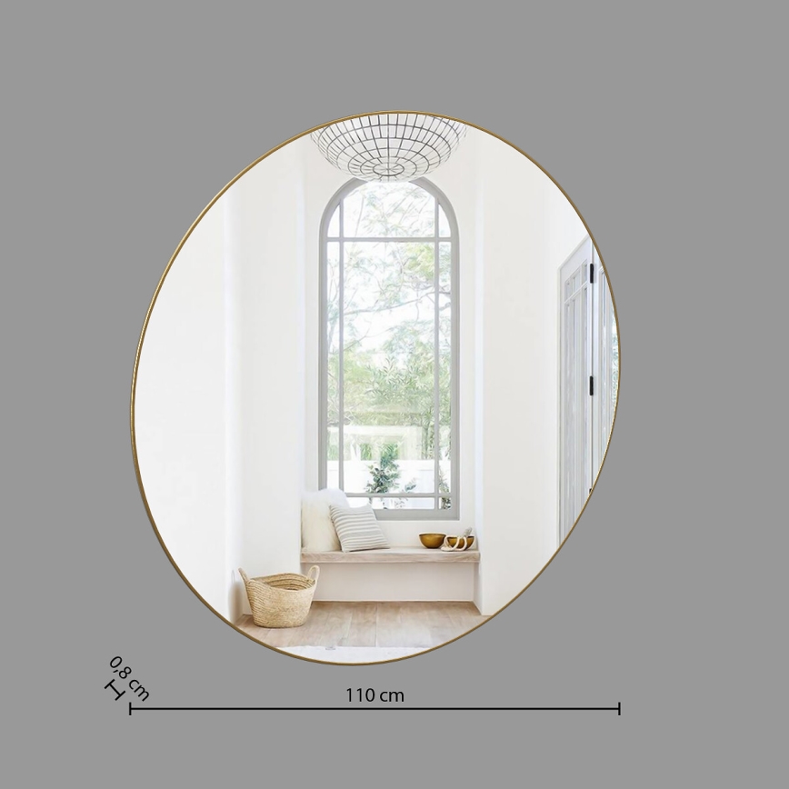 Atmosphera - Zidno ogledalo ALICE, prečnik 110 cm, zlatna