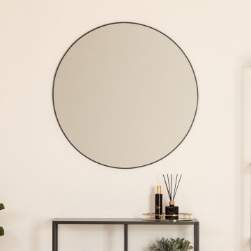 Atmosphera - Zidno ogledalo ALICE, prečnik 76 cm, crno