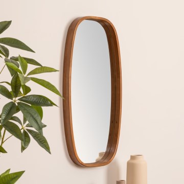 Atmosphera - Zidno ogledalo JASNA 80x40 cm, okvir od kaučukovog drveta