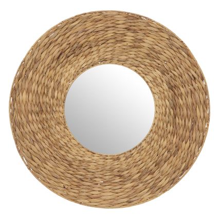 Atmosphera - Zidno ogledalo LORENA, prečnika 75 cm, od vodnog hijacinta