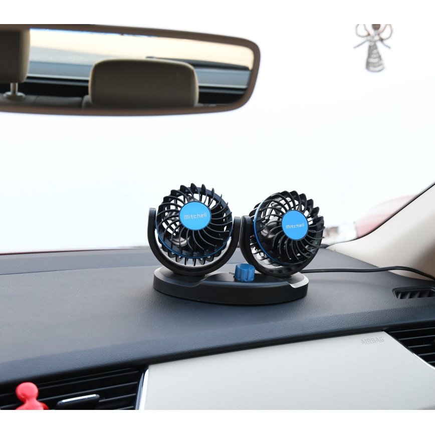 Auto ventilator za instrument tablu sa USB napajanjem 3W/5V, crni