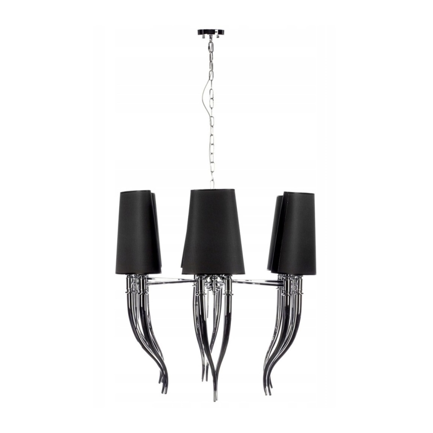 Azzardo AZ1390 - Luster na lancu DIABLO 12xE14/11W/230V crna