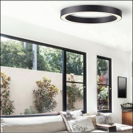 Azzardo AZ5041 - LED prigušiva plafonska svetiljka MARCO LED/100W/230V crna + daljinski upravljač