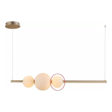 Azzardo - Rezervno staklo za luster SANDRA, belo - malo, prečnik 15 cm