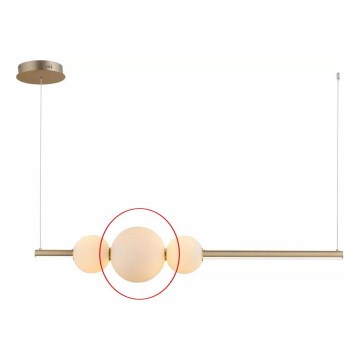 Azzardo - Zamensko staklo za luster SANDRA, belo - veliko, prečnik 22 cm