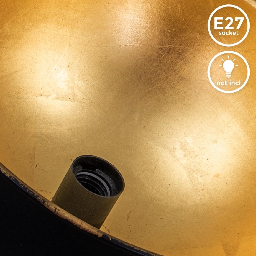 B.K. Licht 1322 - Plafonsko svetlo 1xE27/60W/230V crna/zlatna