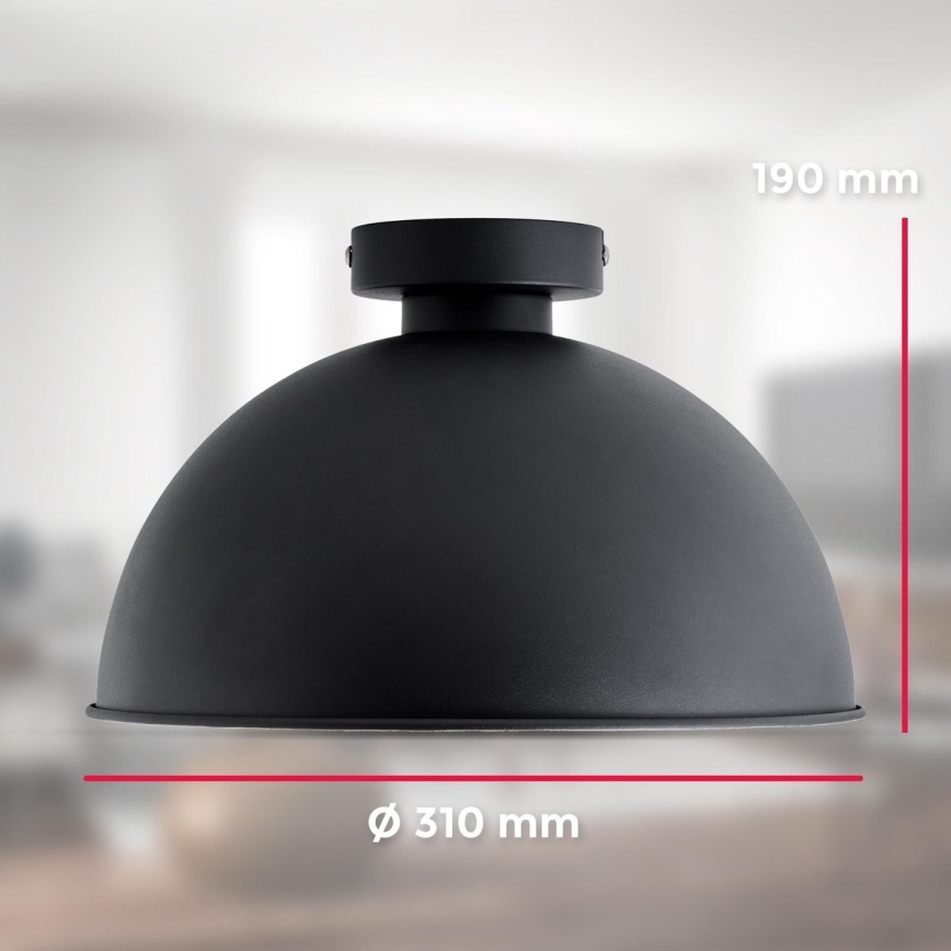 B.K. Licht 1322 - Plafonsko svetlo 1xE27/60W/230V crna/zlatna