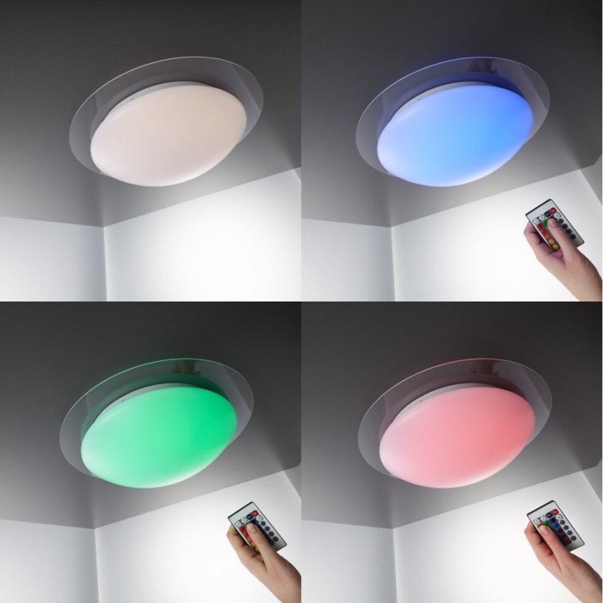 B.K.Licht BKL1025 - LED RGB prigušiva plafonsko svetlo za kupatilo ASKELLA LED/12W/230V IP44 + daljinski upravljač