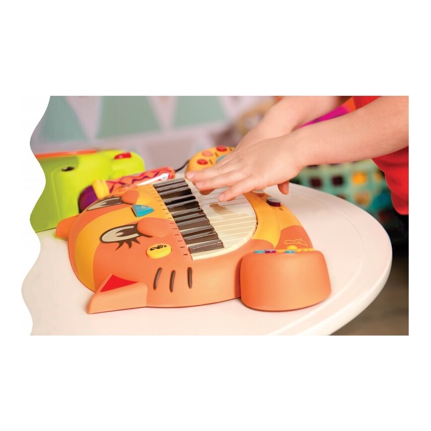 B-Toys - Dečje pijano sa mikrofonom Mačka 4xAA