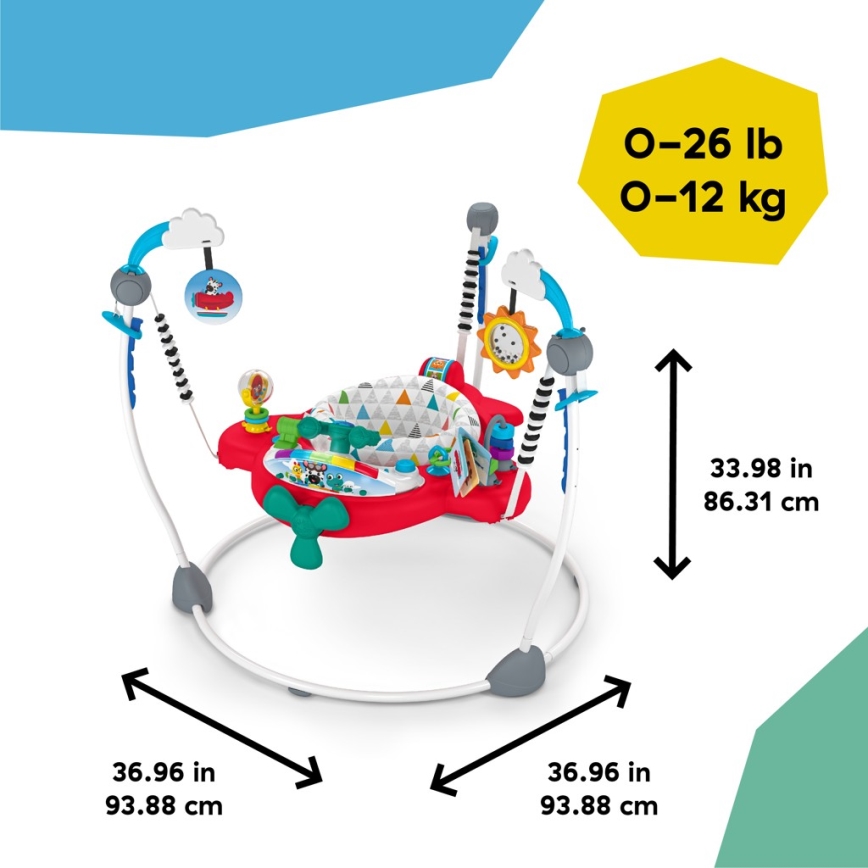 Baby Einstein - 2u1 skakač OCEAN EXPLORERS, napajanje: 3xAA