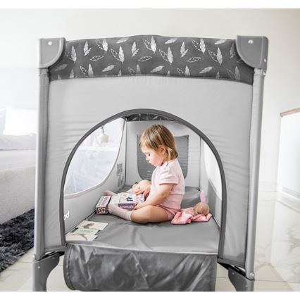 BabyOno - Putni krevetić BASIC sivi