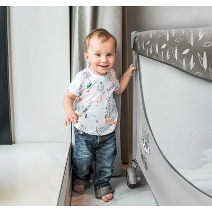 BabyOno - Putni krevetić BASIC sivi