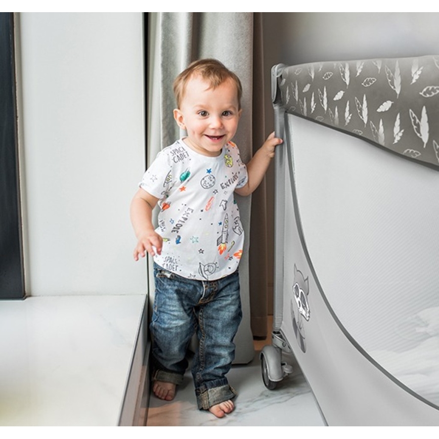 BabyOno - Putni krevetić BASIC sivi