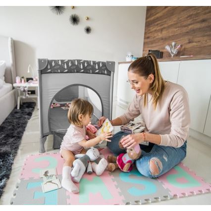 BabyOno - Putni krevetić BASIC sivi