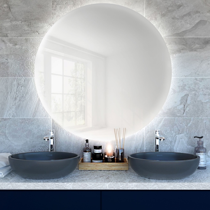 Baltica Design - LED kupatilsko zidno ogledalo sa pozadinskim osvetljenjem BRIGHT LED/15W/230V 6500K prečnika 70 cm IP65