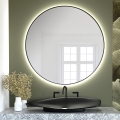 Baltica Design - LED kupatilsko zidno ogledalo sa pozadinskim osvetljenjem BRIGHT LED/15W/230V 3000K pr. 100 cm IP65 crna