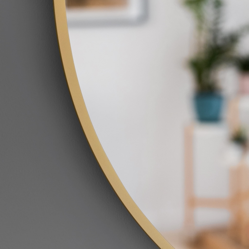 Baltica Design - LED zidno ogledalo za kupatilo sa pozadinskim osvetljenjem BRIGHT LED/15W/230V 3000K prečnik 80 cm IP65 zlatna