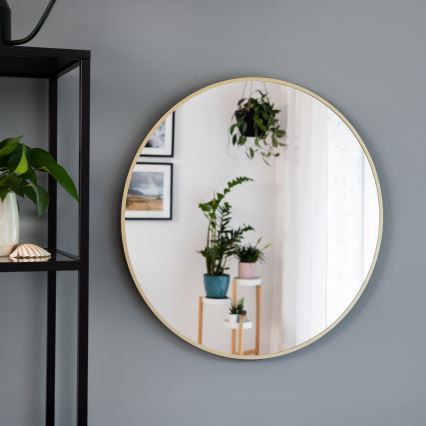 Baltica Design - LED zidno ogledalo za kupatilo sa pozadinskim osvetljenjem BRIGHT LED/15W/230V 4500K Ø 80 cm IP65 zlatna