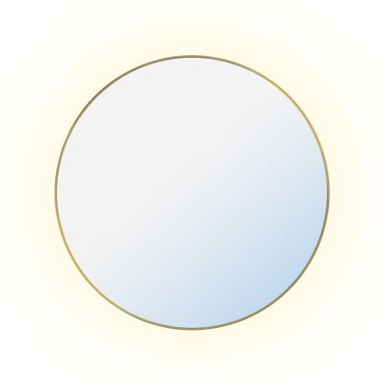 Baltica Design - LED kupatilsko zidno ogledalo sa pozadinskim osvetljenjem BRIGHT LED/15W/230V 4500K prečnik 70 cm IP65 zlatna