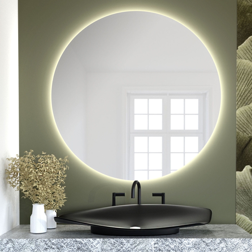 Baltica Design - LED zidno ogledalo za kupatilo sa pozadinskim osvetljenjem BRIGHT LED/15W/230V 3000K prečnik 80 cm IP65