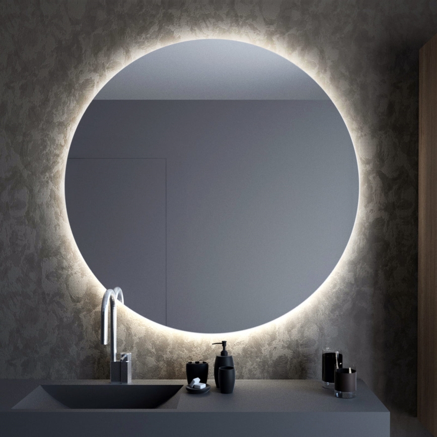 Baltica Design - LED kupatilsko zidno ogledalo sa pozadinskim osvetljenjem BRIGHT, LED 15W, 230V, 4500K, prečnik 70 cm, IP65
