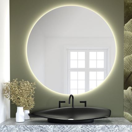 Baltica Design - LED kupatilsko zidno ogledalo sa pozadinskim LED osvetljenjem BRIGHT LED/15W/230V 3000K prečnik 100 cm IP65