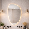 Baltica Design - Zidno ogledalo za kupatilo sa pozadinskim osvetljenjem STONE FLUID LED/15W/230V 2700K 92x55 cm IP65