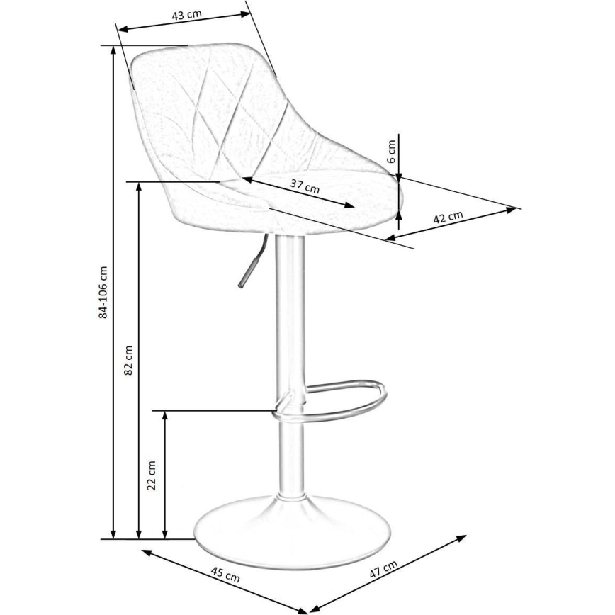 Barska stolica 106x47 cm crna/braon