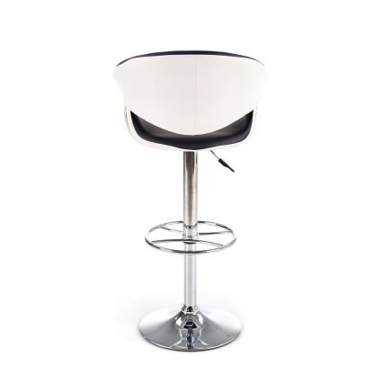 Barska stolica 115x60 cm bela/crna/sjajni hrom
