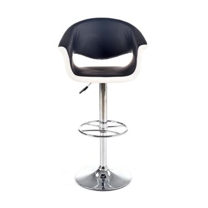 Barska stolica 115x60 cm bela/crna/sjajni hrom